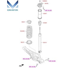 mobis rear shock absorbers hyundai sonata 2017-19